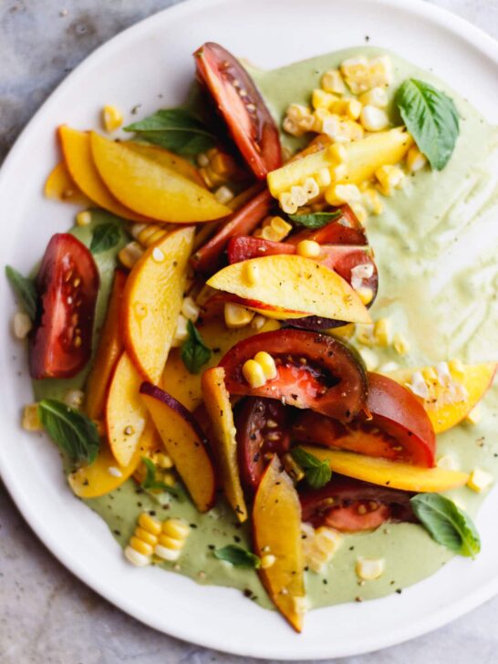 tomato peach salad